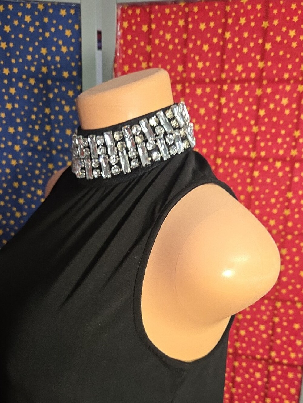 Boston Proper Black Sleeveless Jewel Collar Camisole - Picture 8 of 8